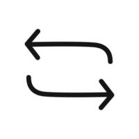 swap Icon linear graphics sign vector