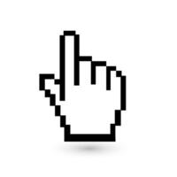 Computer hand cursor click icon on white background vector