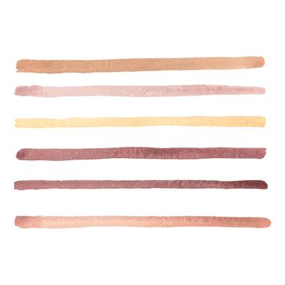 Set of watercolor stripes and spots. Delicate pink and burgundy stripes hand drawn in watercolor and isolated on a white background. Suitable for printing on fabric, paper, design. Converted to