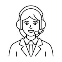 People working Sketch Hand drawn single line art coloring page vector
