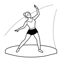 People working Sketch Hand drawn single line art coloring page vector