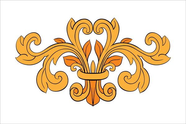 vintage heraldic ornament baroque style