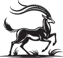 Gazelle design silhouette art work EPS file, Generator AI vector