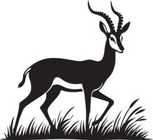 Gazelle design silhouette art work EPS file, Generator AI vector