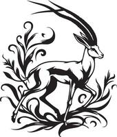 Gazelle design silhouette art work EPS file, Generator AI vector