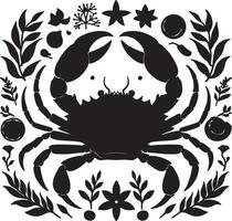 True crabs design silhouette art work EPS file, Generator AI vector