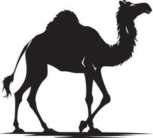 Cameldesign silhouette art work EPS file, Generator AI vector