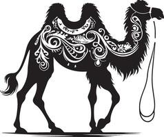 Cameldesign silhouette art work EPS file, Generator AI vector