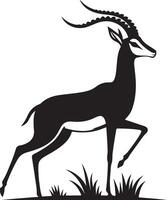 Gazelle design silhouette art work EPS file, Generator AI vector
