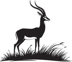 Gazelle design silhouette art work EPS file, Generator AI vector