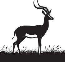Gazelle design silhouette art work EPS file, Generator AI vector