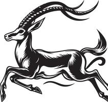 Gazelle design silhouette art work EPS file, Generator AI vector