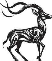 Gazelle design silhouette art work EPS file, Generator AI vector