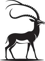 Gazelle design silhouette art work EPS file, Generator AI vector