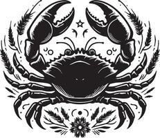 True crabs design silhouette art work EPS file, Generator AI vector