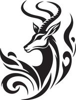 Gazelle design silhouette art work EPS file, Generator AI vector