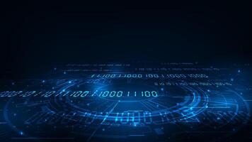 Perspective digital hud interface technology adstract blue light background. vector
