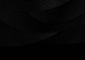 Black and grey metallic abstract tech wavy background vector