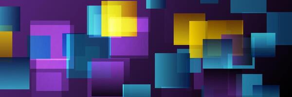 Colorful glossy squares abstract tech background vector
