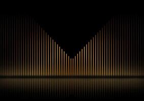 Golden geometric lines abstract futuristic tech background vector