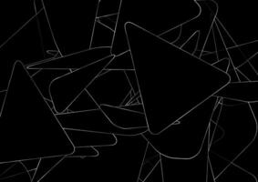 Black and metallic tech triangles abstract background vector