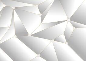 Grey and golden tech abstract low poly background vector