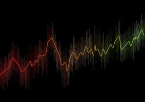 Abstract growing financial graph chart background vector