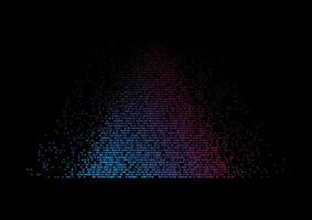 Blue purple dotted triangle shape abstract futuristic tech background vector