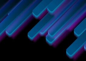 Blue violet stripes abstract geometric tech background vector