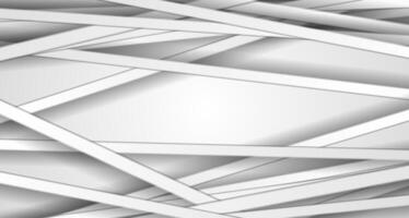 White paper stripes abstract geometric background vector