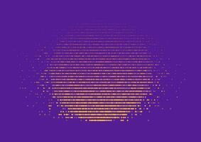Orange dotted circle shape abstract futuristic tech background vector