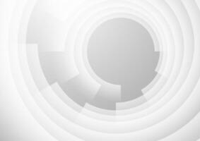Grey white geometric tech abstract concept background vector