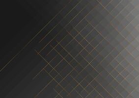 Tech geometric background with golden linear grid vector