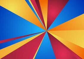 Colorful rays abstract tech geometric background vector