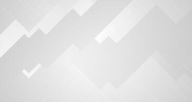 Grey white geometric tech abstract background vector