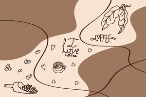 Banner for menu and recipes. Set of hand drawn cafe theme. Doodles for coffee, bakery for cafe menu, pastry shop. illustration. vector