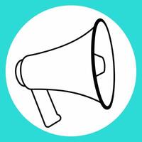 A Simple illustration of a megaphone icon vector