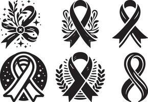 Art and Illustration of a set of unique ribbon vector