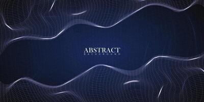Soothing Blue Abstract Background with Waves and Dots vector