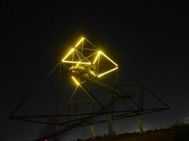 Tetraeda in Bottrop Germany at night photo