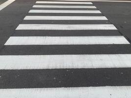 A Crosswalk zebra cross. photo