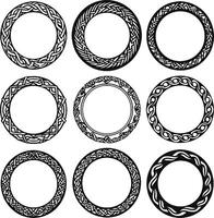 Elegant Round Frame Decorated in Classic Style, Perfect for Artistic and Decorative Projects vector