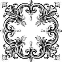Versatile Square Frame Template for Greeting Cards, Wedding Invitations, and Elegant Event Stationery vector