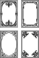 Elegant Curly Frame Set, Vintage-Inspired Shapes for Sophisticated Illustrations and Decorative Designs vector