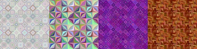Seamless color geometric pattern set vector