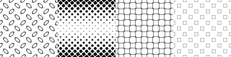 Monochrome geometrical pattern collection vector