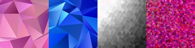 Chaotic triangle polygon background collection vector