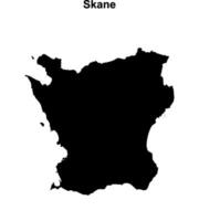 Skane outline map vector