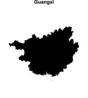 Guangxi province blank outline map vector
