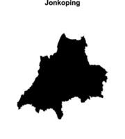 Jonkoping outline map vector